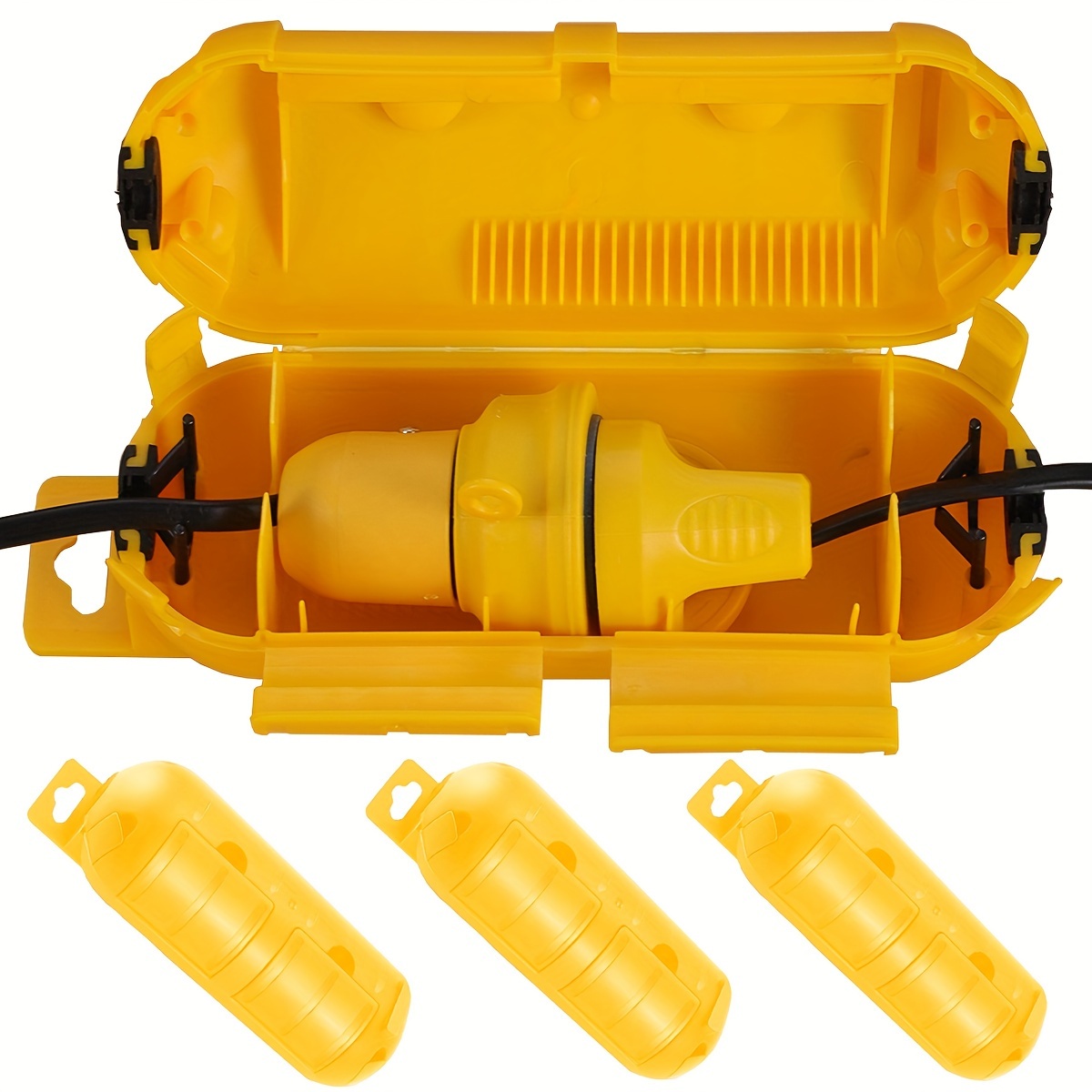 Cable Gland Waterproof - Przedłużacz z żółtym przewodem, osłoną zabezpieczającą